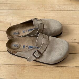 Birkenstock Boston Taupe Suede